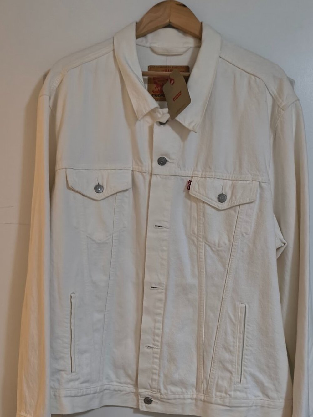 Levi’s Men’s Trucker Jacket XXL Cream White NWT Standard Fit